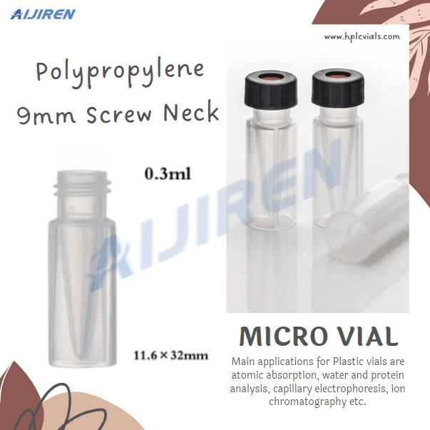 9mm 0.3ml Screw Neck Polypropylene Micro Vial for Sale
