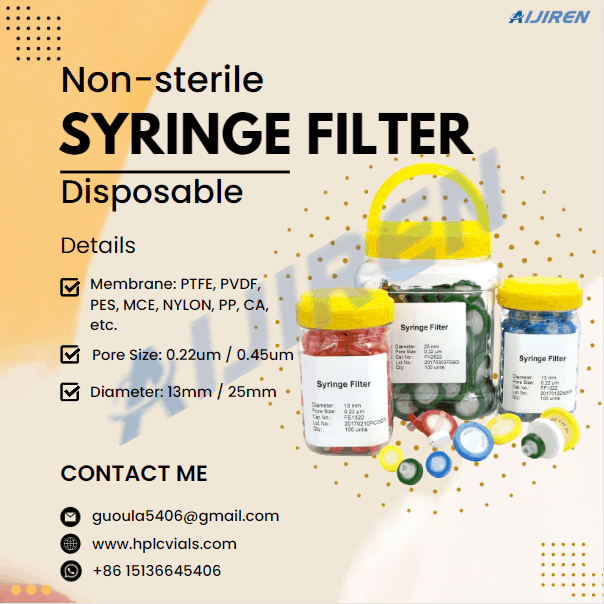 High Quality Non-sterile Disposable Syringe Filter for HPLC