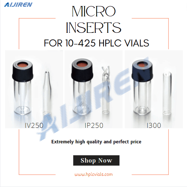Clear Glass Micro Inserts for 2ml 10mm Hplc Vials