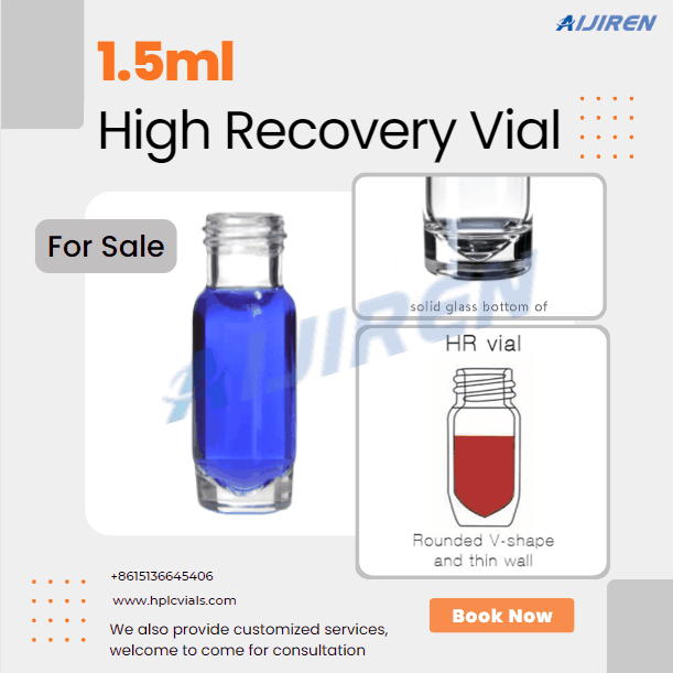 9mm 1.5ml High Quality Glass High Recovery Vial