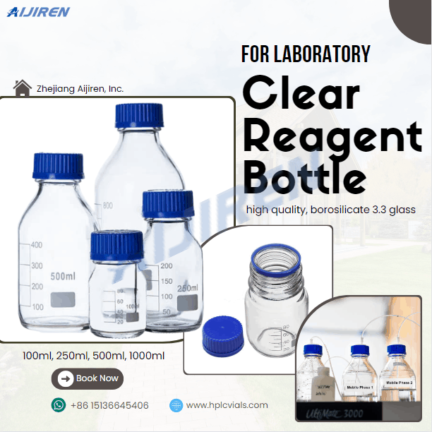 All Size 100ml 250ml 500ml 1000ml Clear Reagent Bottle for Laboratory