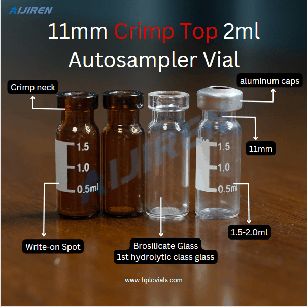 Wholesale Price 11mm Crimp Top 2ml Autosampler Vial Factory