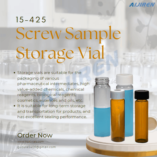 High Quality 15-425 Borosilicate Glass Screw Sample Storage Vial