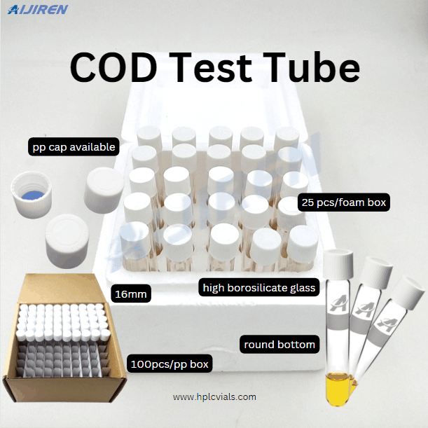 16mm Clear High Borosilicate Glass COD Test Tube