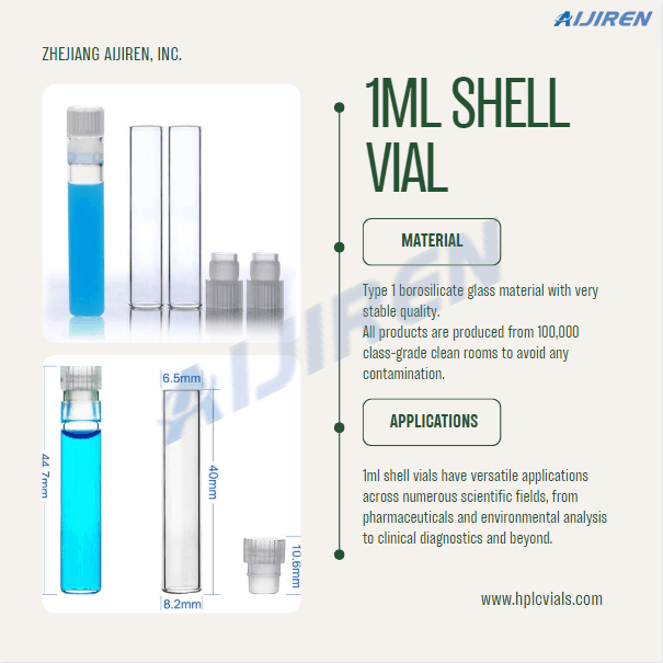 1ml Clear Brosilicate Glass Shell Vial