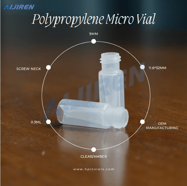 9mm 0.3ml Polypropylene Screw Neck Micro Vial