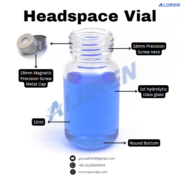 18mm 10ml UPS1 Borosilicate Glass Screw Headspace Vials