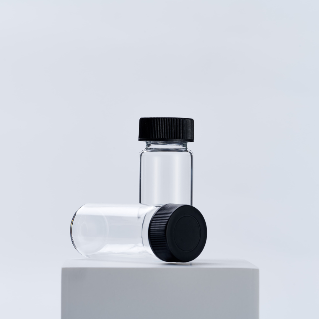 30mL Water Sample Cell with Cap, Clear, 25×95mm, Flat Bottom