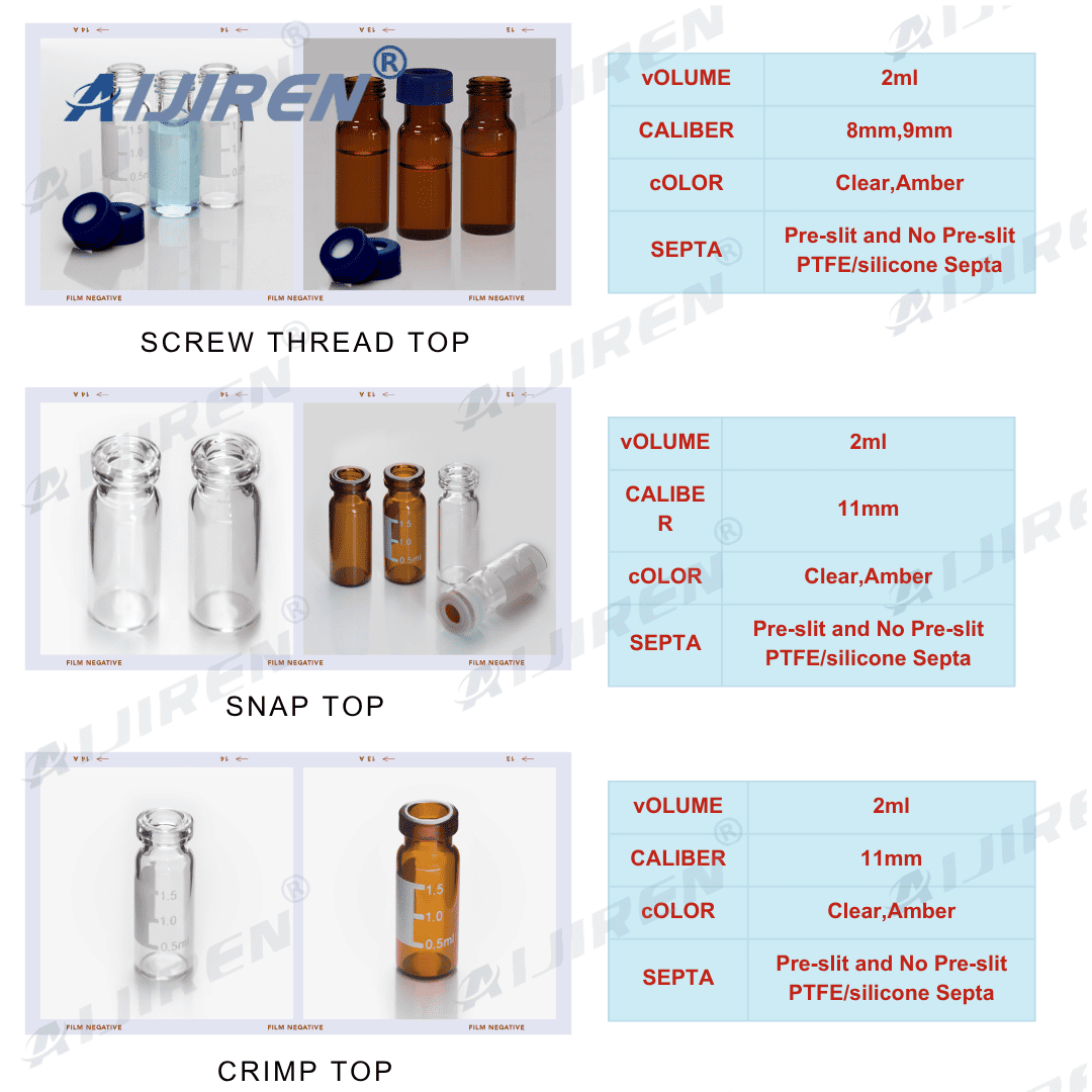 AIJIREN 2ml Sample Vials | Screw/Snap/Crimp Tops | Agilent/Shimadzu Compatible
