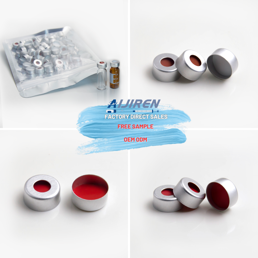 11mm roll-on cap (with septum): PTFE/silicone sealed aluminum sample cap