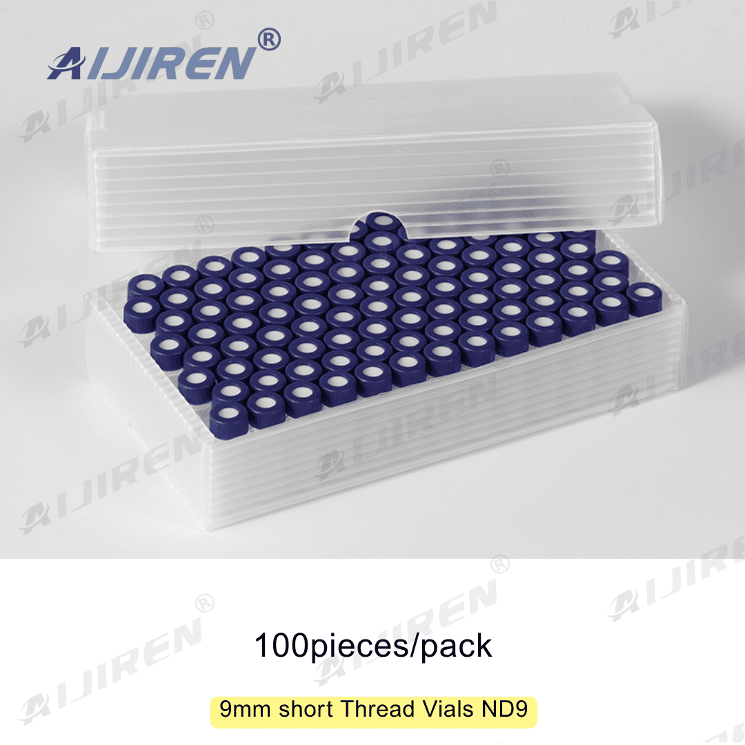 AIJIREN 9mm Short Thread ND9 Borosilicate Glass Vials, 100/Pack