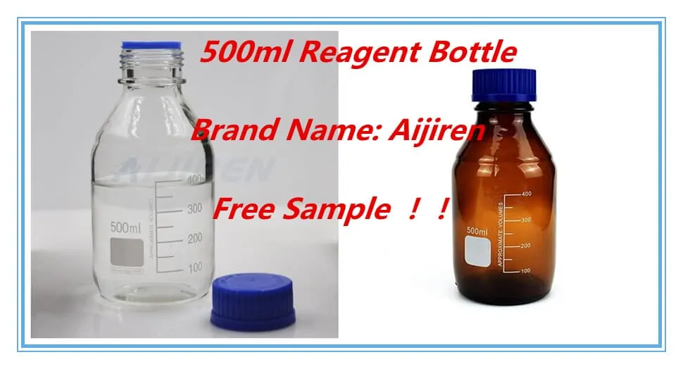 Free sample 500ml clear reagent bottle with GL45 screw cap