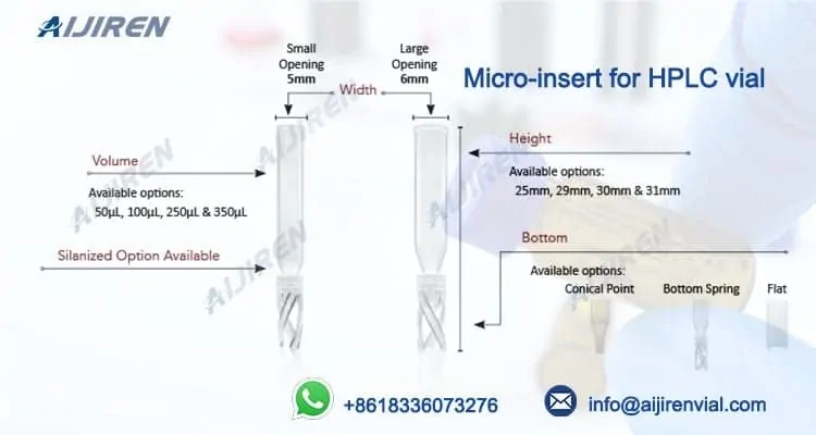 Cheap micro insert for hplc vials