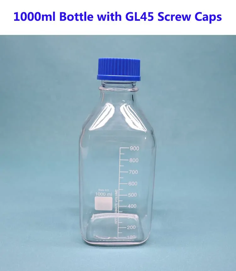 Wholesale 1000ml Bottle with GL45 Screw Caps