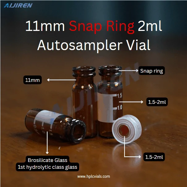 China High Quality 11mm Snap Ring 2ml Autosampler Vial Manufacturer