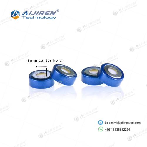 20mm Blue Magnetic Aluminum Caps with 8mm Centre Hole