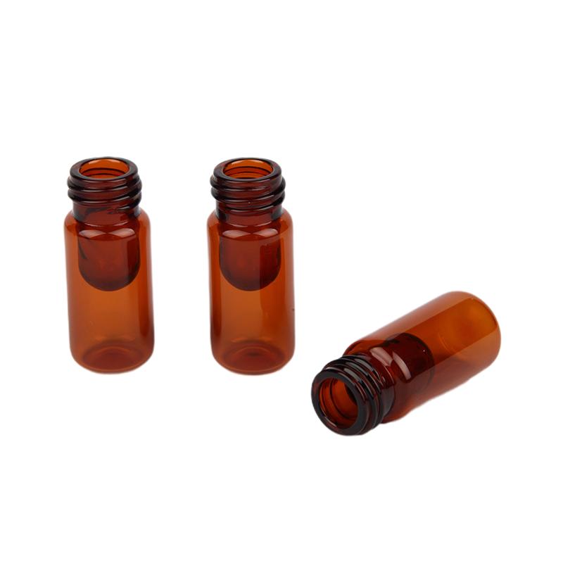 Double chamber micro volume with septum caps high recovery storage glass vial
