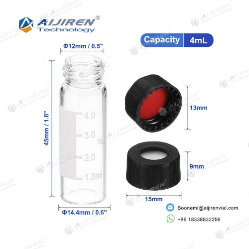 Schematic of 15x45mm Vial Dimensions