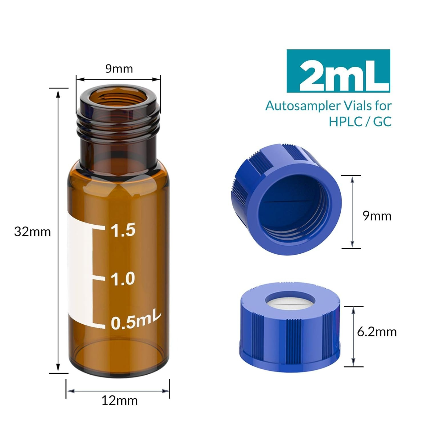 1.5mL 9mm Short Thread Vial ND9