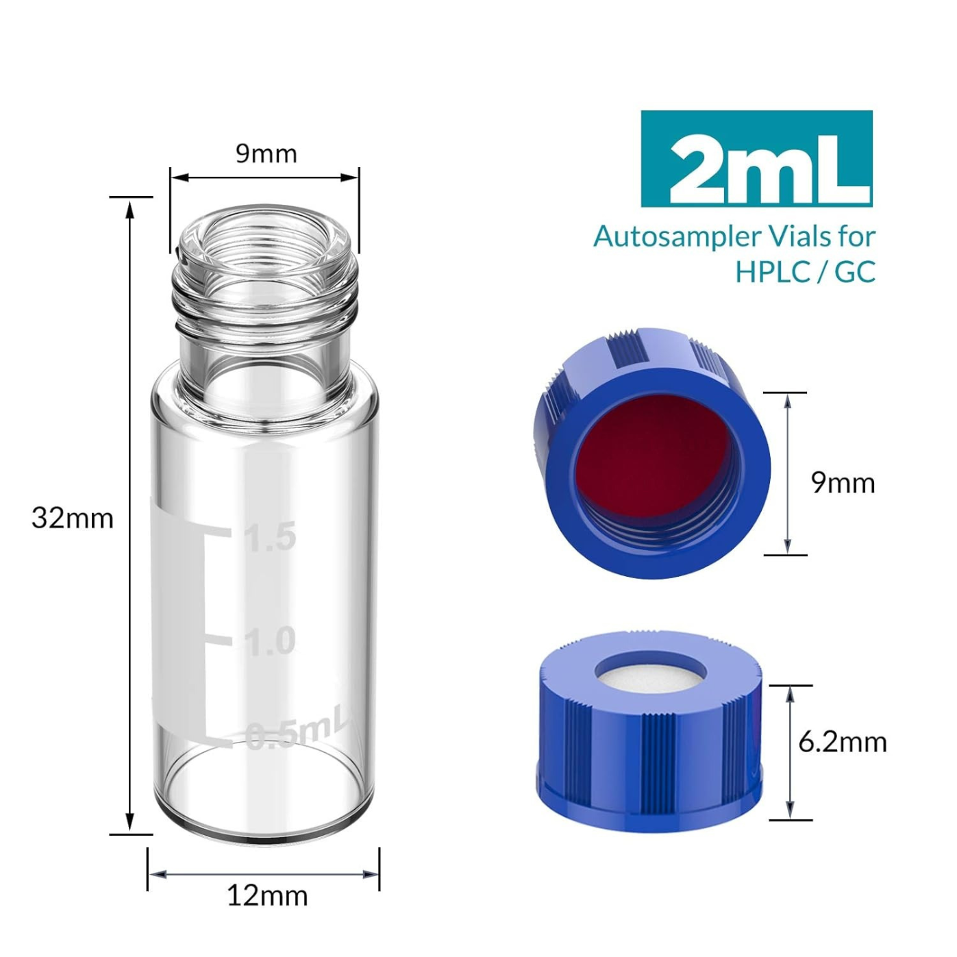 1.5mL 9mm Short Thread Vial ND9