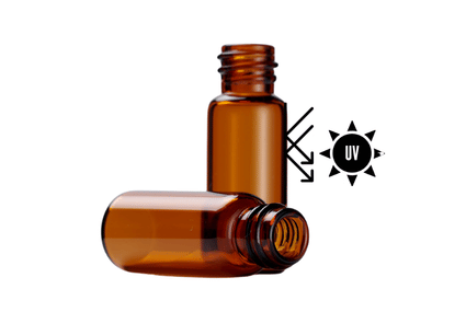 Uniform Amber Glass for UV Shielding