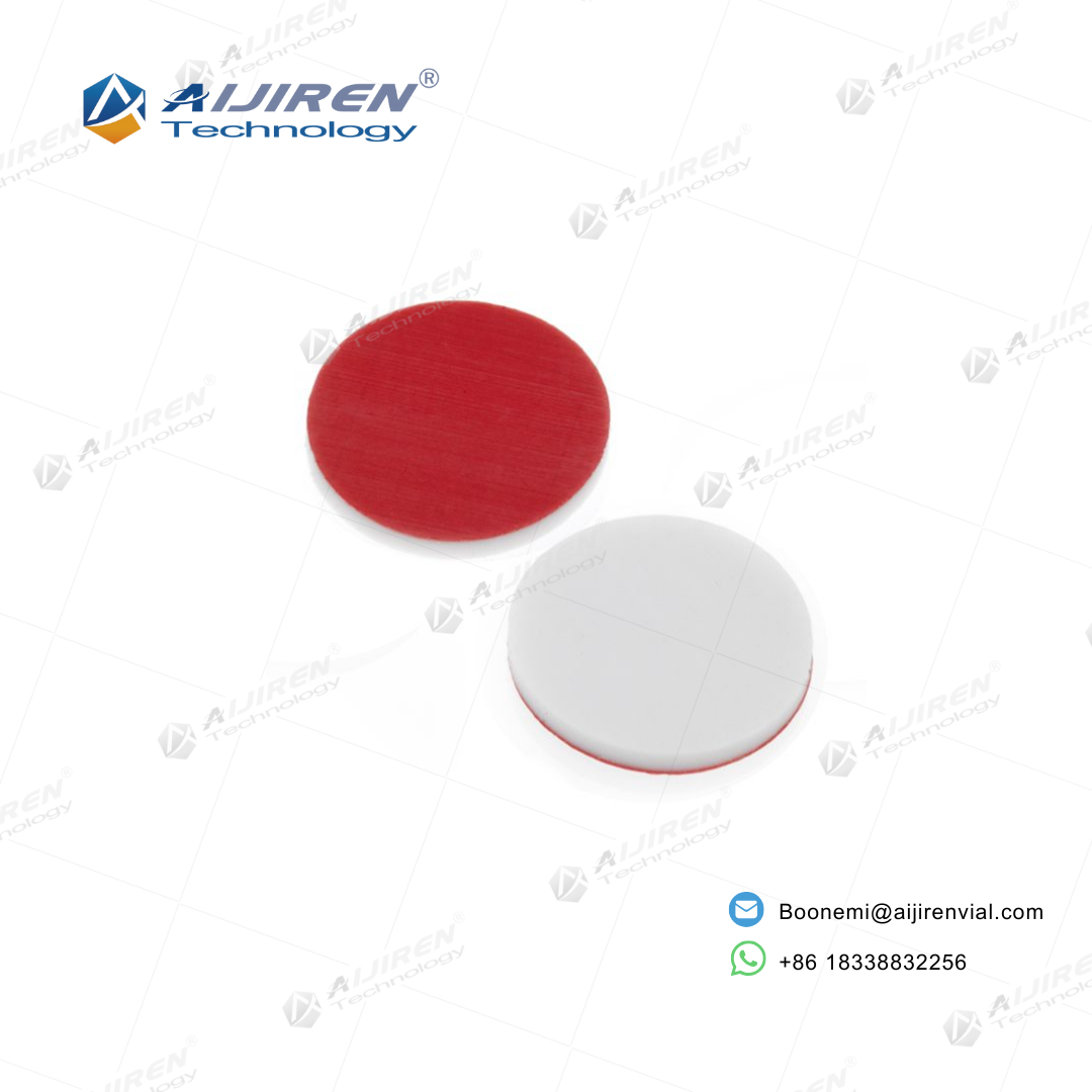 SN102 Red PTFE White Silicone Septa 10x1.5mm