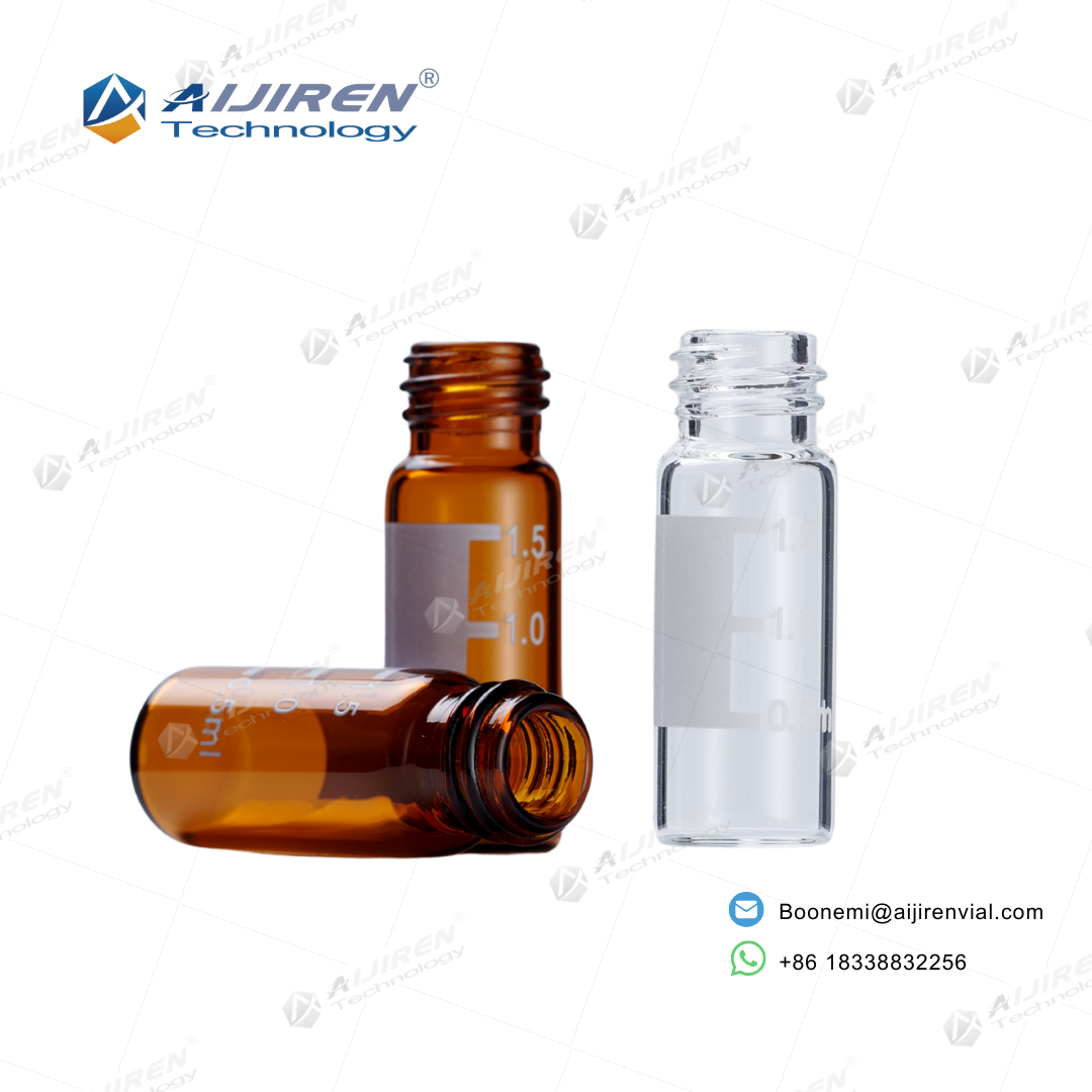 1.5mL 10-425 screw thread HPLC vials in clear and amber glass