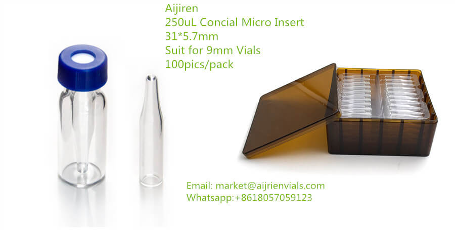 250ul micro insert with concial bottom for autosampler vials