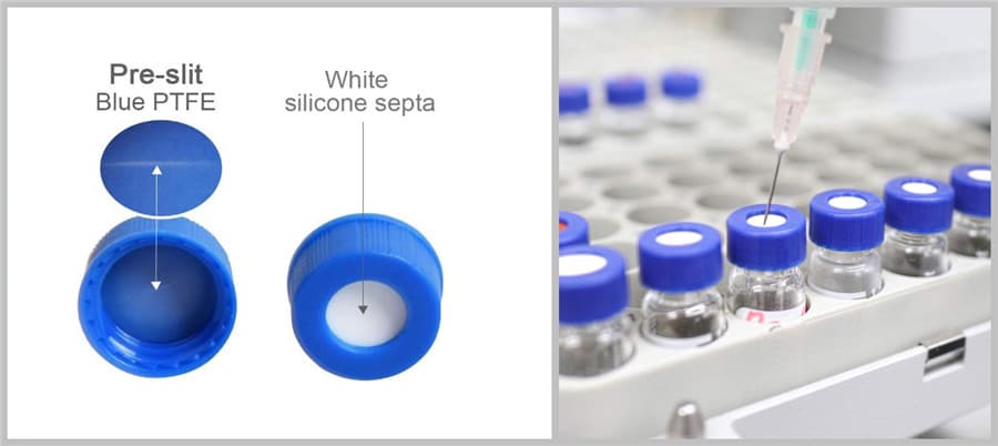 2ml hplc vials with a writing area and graduations