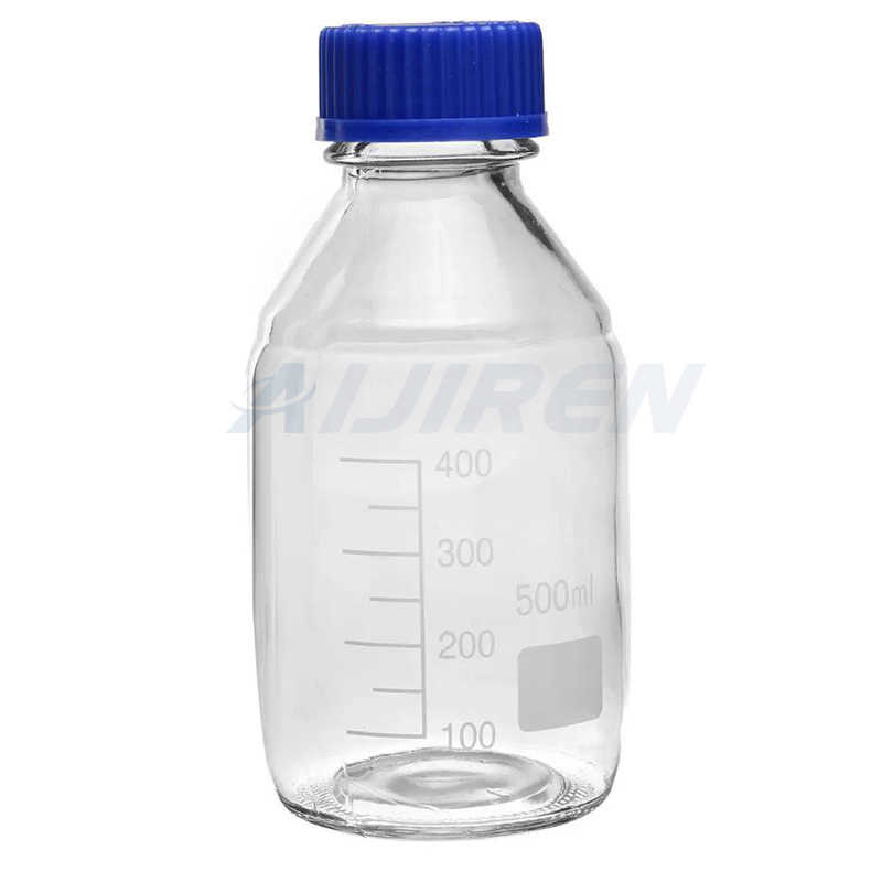 500ml glass reagent bottle with blue screw cap for sale