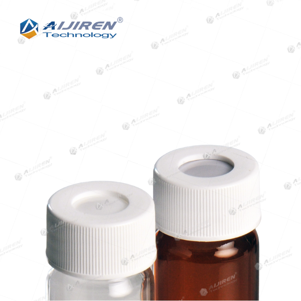 Close-up of 24-400 bonded septa caps preventing fallout