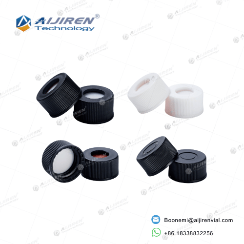 15-425 Black PP Caps with PTFE Silicone Septa