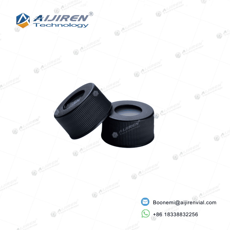Black 24-400 PP screw cap closed-top for sample storage