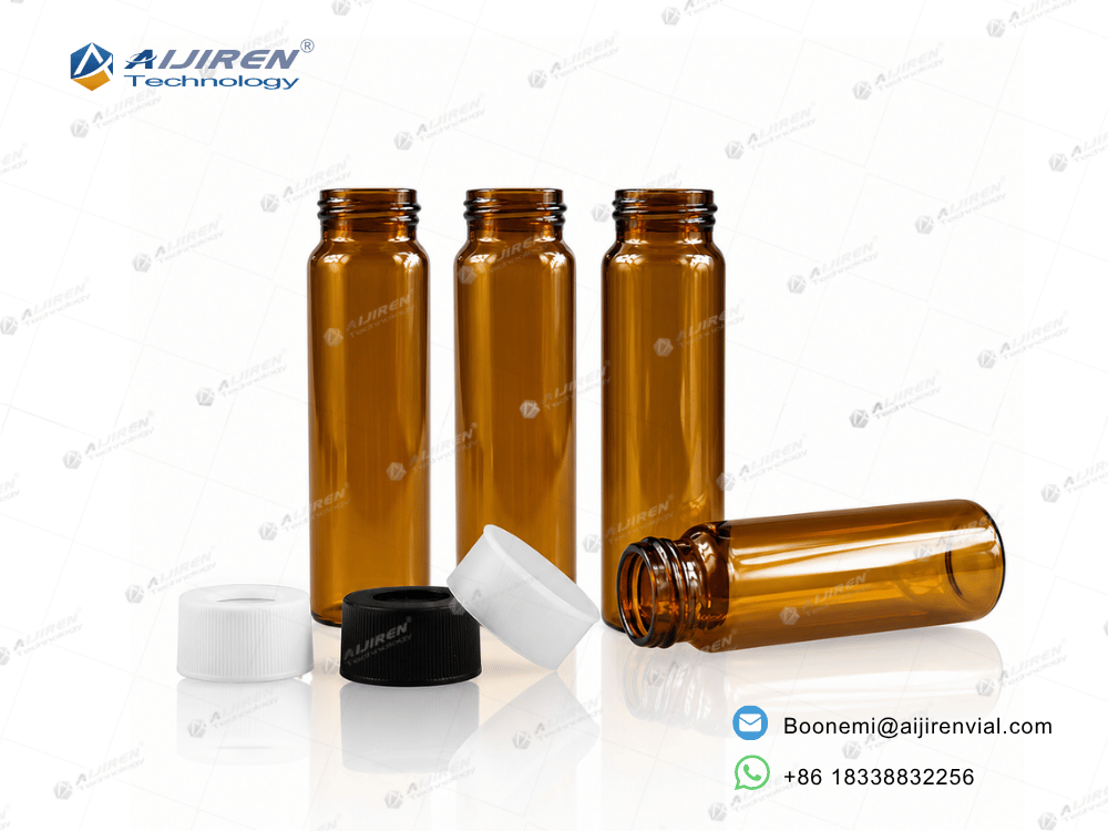 amber toc vial with caps