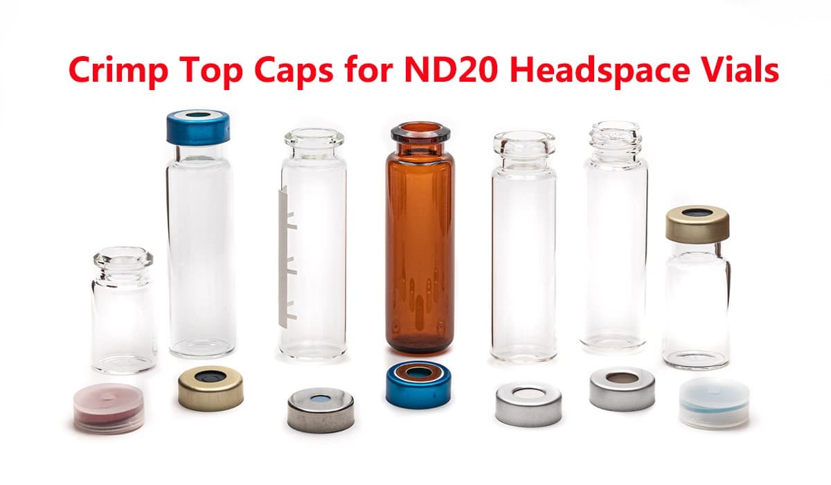 Aluminum caps for headspace vials