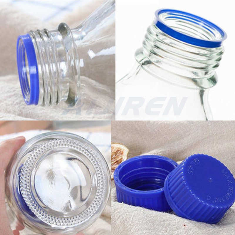 Detail of 500ml glass reagent bottle with blue screw cap from China