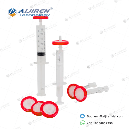 Scenario where red PTFE syringe filter is used