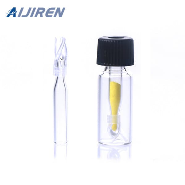 vial insert with polymer feet