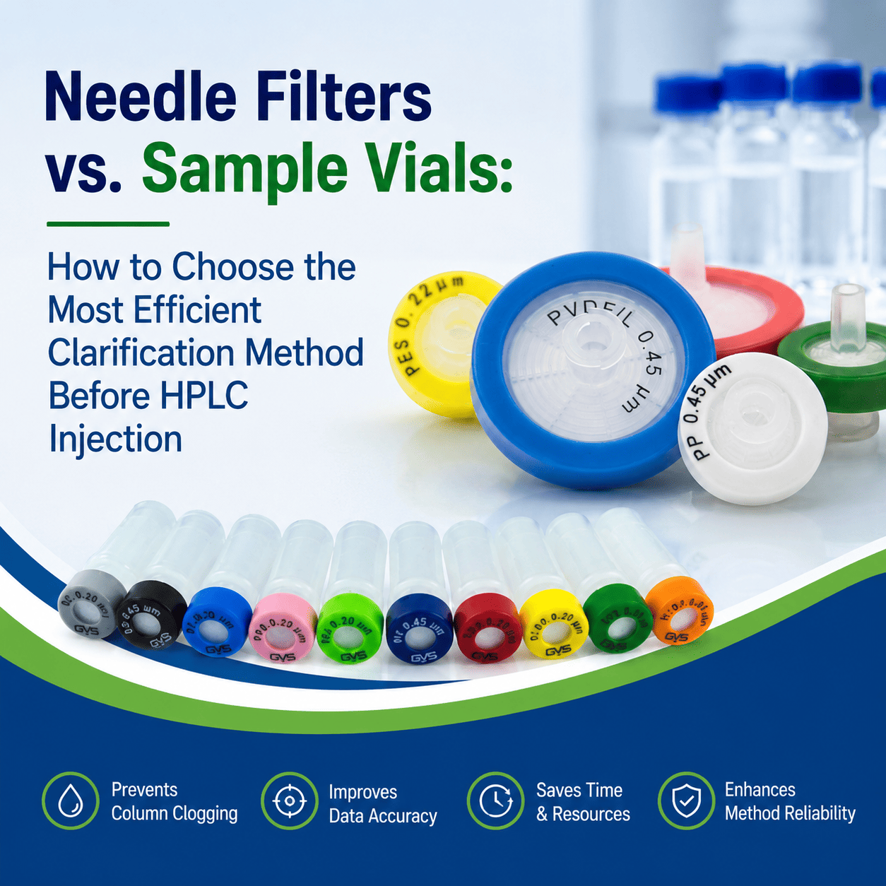 Syringe filters and filter vials comparison for HPLC sample clarification