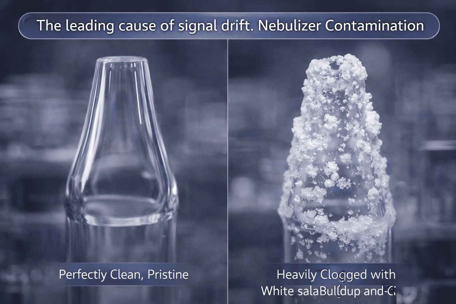 The leading cause of signal drift Nebulizer Contamination