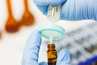 vials and HPLC syringe filter